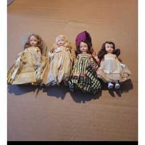 Vintage Collection Nancy Ann Story Book  lot of 4 Bisque rare dolls dress inc